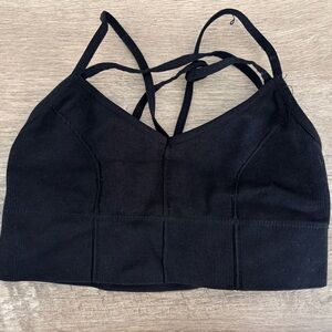 Forever 21 Black Strappy Sports Bra